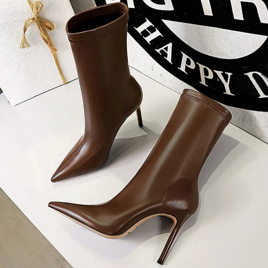 Darcy Faux Leather Heel Boot