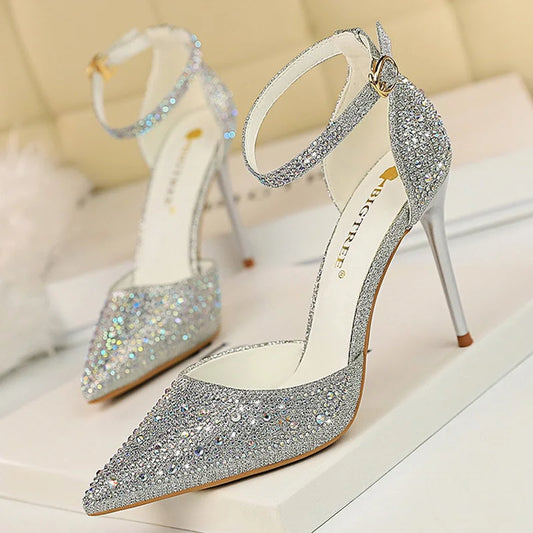 Bella Rhinestone High Heels