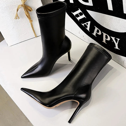 Darcy Faux Leather Heel Boot