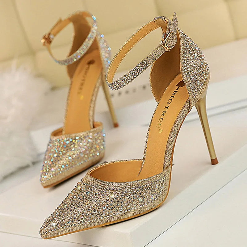 Bella Rhinestone High Heels