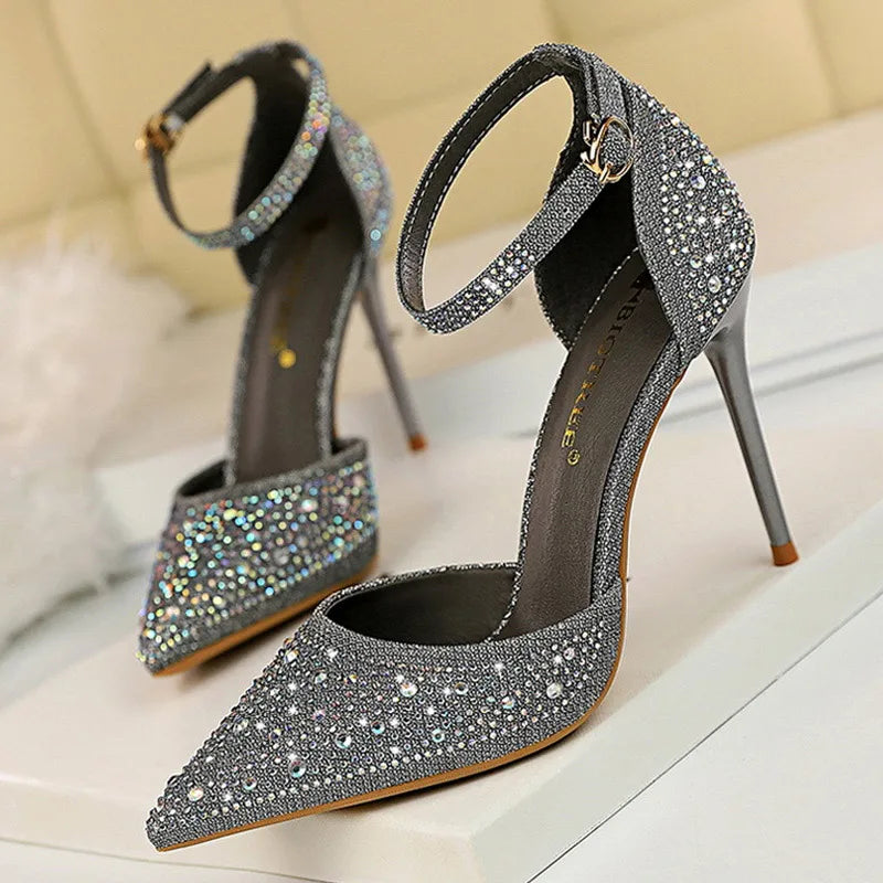 Bella Rhinestone High Heels