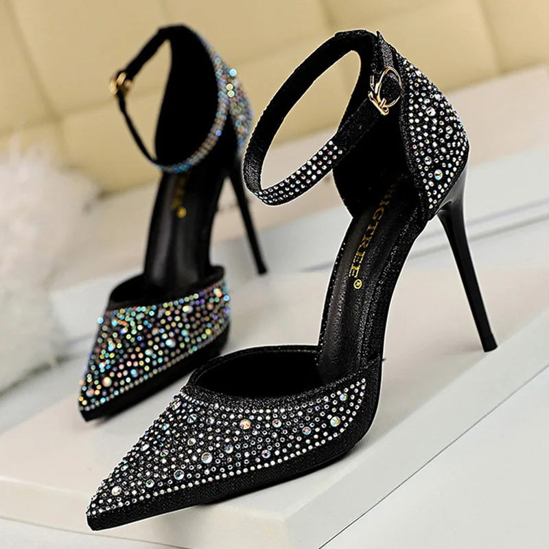 Bella Rhinestone High Heels