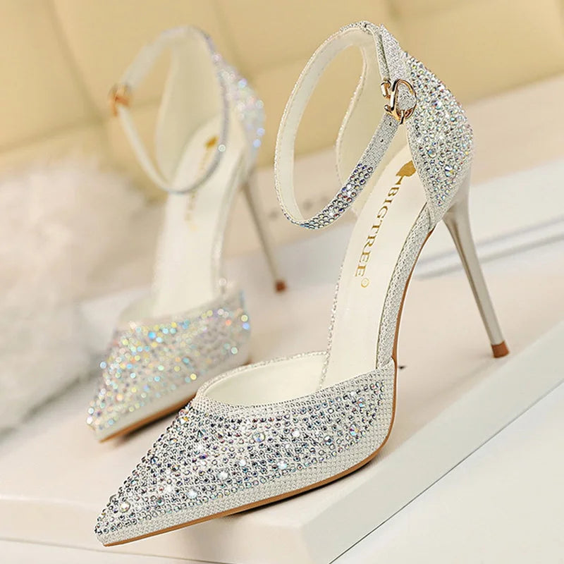 Bella Rhinestone High Heels