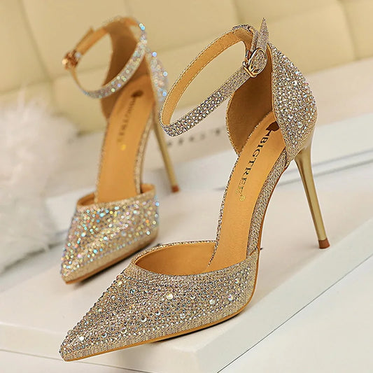 Bella Rhinestone High Heels