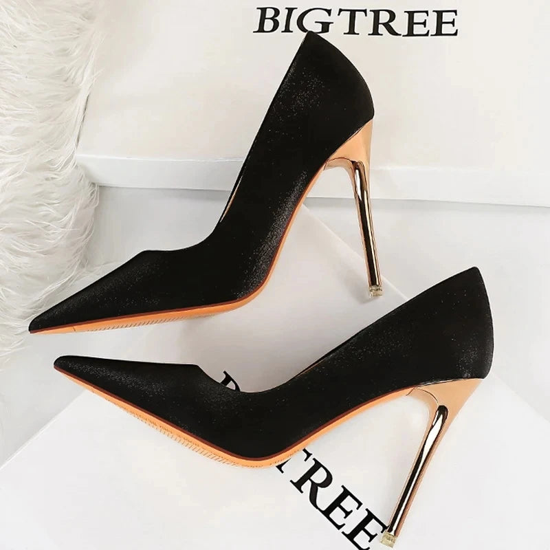 Sasha Satin Cloth Stiletto Heels