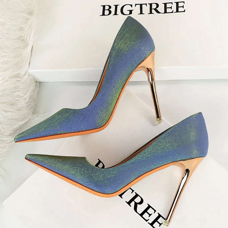 Sasha Satin Cloth Stiletto Heels