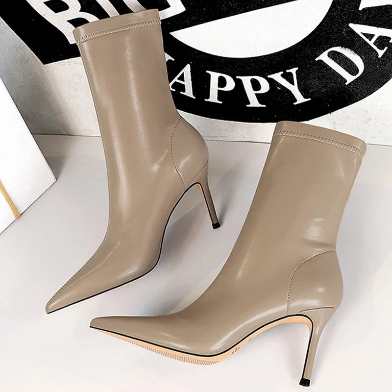 Darcy Faux Leather Heel Boot